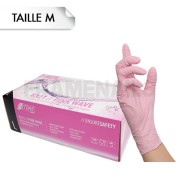 Gants Nitrile Pink Wave M