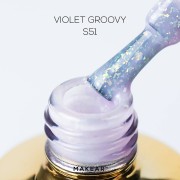 Gel Polish Premium Glitter S51Violet Groovy